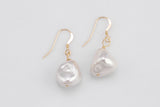 Gold Filled 14/20 Gold Filled- USA Handmade- Shell Pearl Earring Dainty Dangle Earrings-Perfect Gift- 30mm