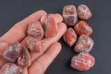Natural Fire Banded Carnelian Tumbled Nuggets Healing Crystal Chakra Stone - Pre-charged
