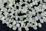 Natural White Moonstone- Free Form Drops Beads- High Quality- 12*18mm- Full Strand 16"