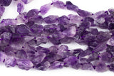 Natural New Organic Cut Matte Rough Raw Unpolished Amethyst Nugget Beads 15.5" Strand Gemstone Beads