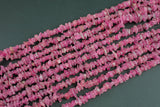 Natural New Organic Cut Matte Rough Raw Unpolished Pink Tourmaline Chips Beads 15.5" Strand Gemstone Beads