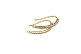 2 pc 18k CZ Earring hook Ear wire Finding - 20mm