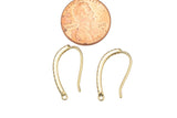 2 pc 18k CZ Earring hook Ear wire Finding - 20mm