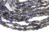Natural New Organic Cut Matte Rough Raw Unpolished Iolite Cordierite Nugget Beads 15.5" Strand Gemstone Beads