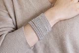 Dainty Silver Hematite Bracelet | Silver Bead Bracelet | Silver Ball Bracelet | Silver Hematite Beaded Bracelet