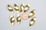 Brass earrings-Earring copper accessories-Brass earring charms-Earring connector-Brass - Twisted Marquee shape earrings- 12X32mm-DD01