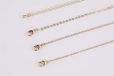 Dainty 14k Gold Necklace Chains for Layering - 1mm Oval Chain 16" 18" 20" with extender Tarnish Resistant