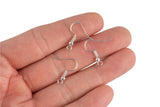 Earring Wire French Hook Earrings, Fish Hook- Silver Plated- Basic Sizing