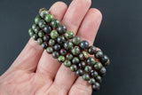 Natural Bloodstone Jasper Round Size 6mm and 8mm- Handmade In USA- approx. 7" Bracelet Crystal Bracelet
