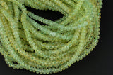 Natural Prehnite, High Quality in Faceted Roundel, 6mm, 8mm, 10mm- Full 15.5 Inch strand Gemstone Beads