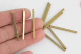 Brass Square Sticks-Earring copper accessories-Earring connector-Brass -Earring pendant-Brass jewelry- 2.5mm thick- 25mm, 30mm, 40mm