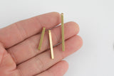 Brass Square Sticks-Earring copper accessories-Earring connector-Brass -Earring pendant-Brass jewelry- 2.5mm thick- 25mm, 30mm, 40mm