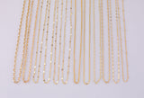 16" Dainty 14k Gold Necklace Satellite Chains for Layering - 16" with extender