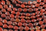 Natural Red Jasper -Heart Shape-8x10mm-Special Shape- Full Strand Gemstone Beads