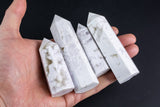 Druze Chacedony Druzy White Chacedony Agate Obelisk Tower Point wand healing crystal