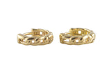 Circle Earring Round Circle Curb Hoops- Solid Brass- 12mm- 3mm thick