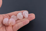 1 Pc Natural Rose Quartz Skull Skulls ~1" - Self Standing - Not Drilled