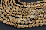 Natural Picture Jasper-Heart Shape-10mm-Special Shape- Full Strand Gemstone Beads