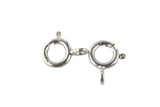 Sterling Silver Clasp 925 Sterling Silver Spring Ring Clasp- Open- Sterling Silver 925