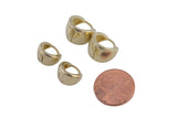 Teardrop Earring Round Teardrop Shaped Hoops- Solid Brass