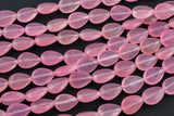 Pink- JADE Puffy Teardrop- 13x18mm -Full Strand 15.5 inch Strand