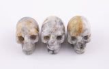 1 Pc Natural Crazy Laced Agate Stone Skull Shape- 1.5 inches
