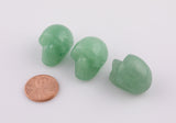 1 Pc Natural Green Aventurine Skull Skulls ~1" - Self Standing - Not Drilled