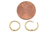 Circle Earring Round Circle Hoops- Solid Brass- 11mm- 1mm thick