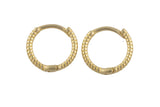 Circle Earring Round Circle Hoops- Solid Brass- 11mm- 1mm thick