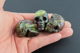 1 Pc Natural Bloodstone Stone Skull Shape- 1.5 inches