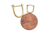 Circle Earring T Shaped Hoops- Solid Brass
