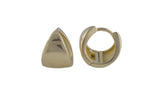 Teardrop Earring Round Teardrop Shaped Hoops- Solid Brass