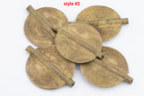 Natural Authentic African Ethiopian Large Brass Flat Coin 50/55mm 1 pc per Order Gemstone Beads