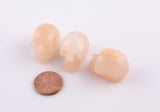 1 Pc Natural Pink Aventurine Skull Skulls ~1" - Self Standing - Not Drilled