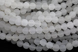 Natural Matte Moonstone Jade - Full Strand 15.5 inch Strand - 8mm 10mm 12mm Gemstone Beads