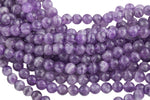 Natural Light AMETHYST Gemstone Beads Round 6mm, 8mm, 10mm- In full 15.5 Strand Smooth Gemstone Beads