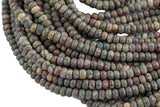 Natural Ocean Jasper High Quality in Faceted Roundel, 6 and 8mm- Full 15.5 Inch Strand-Full Strand 15.5 inch Strand Gemstone Beads