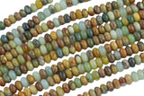 Natural Flower Jade Beads. Full Strand, 8mm Beads- Roundel Smooth Gemstone Beads