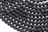 Natural Matt Onyx Striped Onyx High Quality in Matte Round Full Strand, 10mm, 12mm, or 14mm Beads- Full 15.5 Pricing- Gemstone Beads