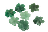 Green Aventurine 3d Flower Figurine About 24mm across Pre-charged- drilled on top to attach to string.