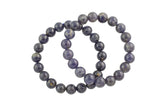 Natural Iolite 8mm Round Beads Blue Iolite 7mm 8mm Round Beads Polished Plain Round Iolite 9mm Round 11mm Round Beads 7.5 inch bracelets