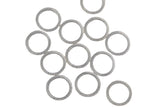 Brushed Gold Soldered Flat Rings or Silver-Plated---6 Sizes--- 15mm to 41mm