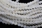 Natural Matte Moonstone Jade - Full Strand 15.5 inch Strand - 8mm 10mm 12mm Gemstone Beads