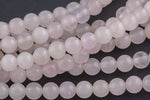 LARGE-HOLE beads!!! 8mm or 10mm Smooth -finished round. 2mm hole. 7-8" strands. Rose Quartz Big Hole Beads