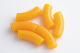 6pc Curved Tube for Bracelet Making - Acrylic Bamboo Beads, Curved Tube Beads, Resin 12 mm x 35mm, Bamboo Bracelet Bangle