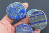 Natural Lapis Flat Oval Shaped- 42x45mm