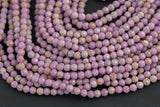 Gorgeous Natural Phosphosiderite 3-3.5mm Round Beads Micro Faceted Gemstone Genuine Lilac Purple Stone Beads 15.5" Strand
