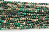 Natural Malachite Full Strands-15.5 inches-2.5-3mm- Nice Size Hole- Diamond Cutting, High Facets- Nice and Sparkly- Faceted Round