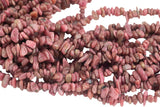 30"-32" Natural Rhodonite Chips Beads 6mm - 8mm - 32 inch Strand Gemstone Beads