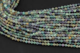 Natural Rainbow Flouride Beads Full Strands-15.5 inches-4.5mm- Nice Size Hole- Diamond Cutting Facets- Nice and Sparkly- Faceted Round